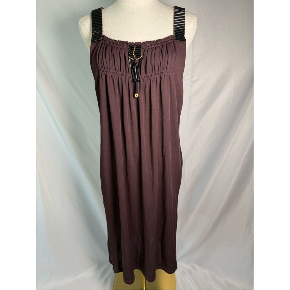 Philosophy di Alberta Ferretti Vintage Chocolate Knit Dress Made in Italy 8